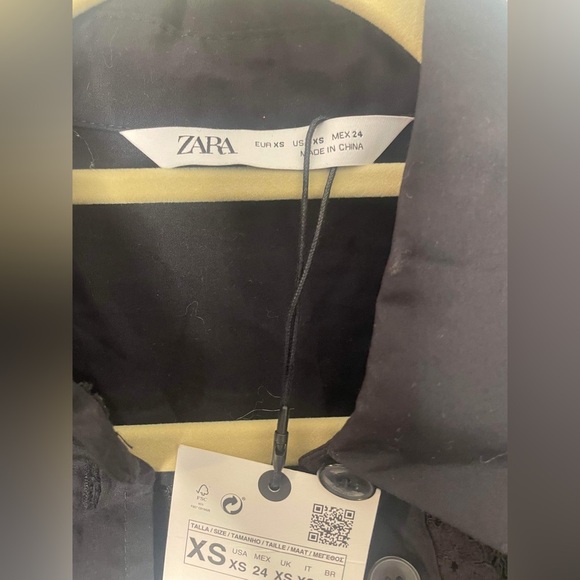 NWT Zara black lace tunic/dress/ cardigan size XS - Picture 3 of 6